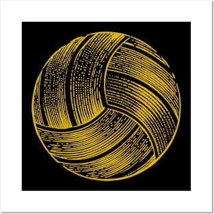 Volley ball | woodcut design Posters and Art